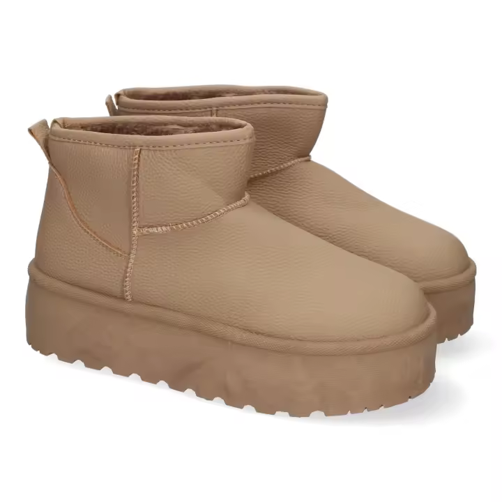 Botas australianas polipiel plataforma para mujer color kaki SL-725 - 1
