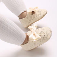 Zapatos De Caminar Para Bebés Niñas Primavera Verano Con Lazo Suaves De Algodón Resistente a Golpes Cierre SLIP-ON Transpirables Talla True - details 19