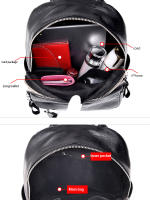 Bolso De Hombro Para Mujer En PU Negro Casual Y Versátil Gran Capacidad Ligero Adecuado Para Estudiantes De Colegio Salir - details 17