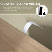 HOMCOM Armario de Salón Aparador Auxiliar con 4 Cajones 1 Puerta y Estante Interior Mueble de Almacenaje Multiusos para Baño Dormitorio Comedor 54x29x83 cm con Grano de Madera - details 6