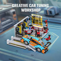SEMBO 674pcs Kit De Bloques De Construcción Para Vehículos De Carreras Escena De Garage Juguetes Para Niños Niños Hombres Regalos Bloques De Ciudades Deportivas Para Jóvenes De 6 a 12 Años - details 0