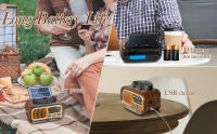 Altavoz Bluetooth Multifunción Retro Radio FM AM SW Con Paneles Solares Recargables Radio Cortafuegos Subwoofer Audio Portátil - details 1