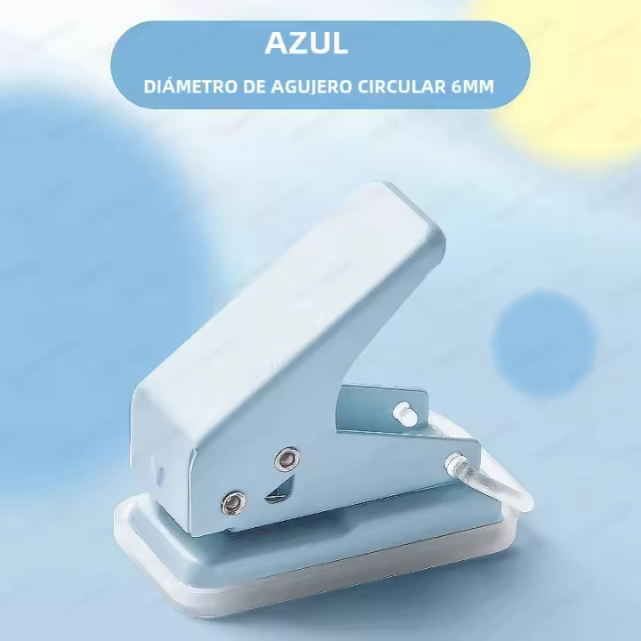 Pulverizador De Agujeros Mini Individual Portátil Kawaii Para Papel Oficina Escuela Suministros De Encuadernación Estilo Redondo - 1