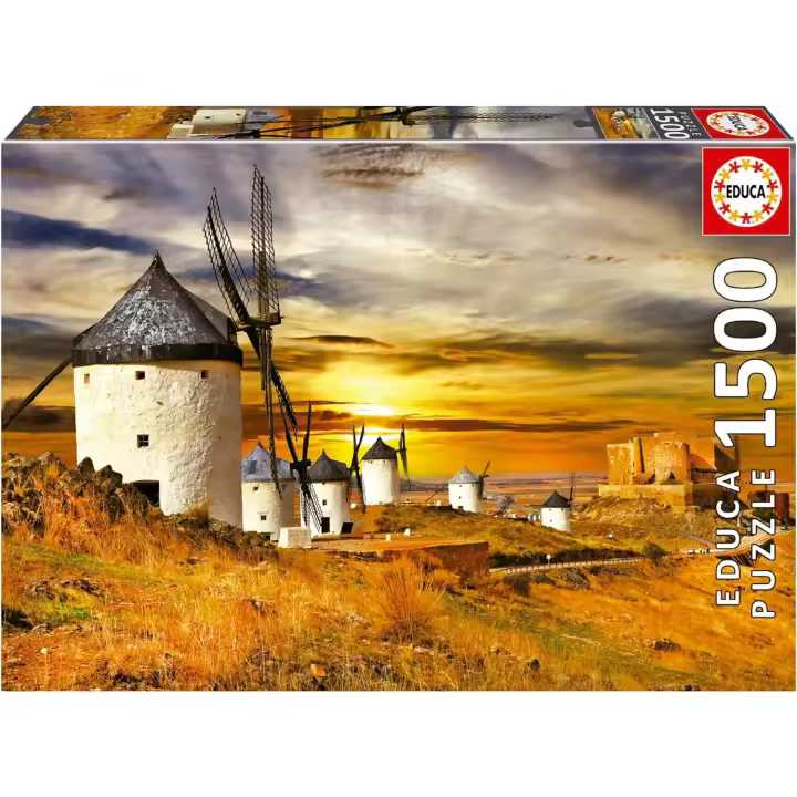 Educa - Puzzle de 1500 Piezas  Molinos de Viento. Incluye Pegamento Fix Puzzle. + 14 años Educa 19618 - 1