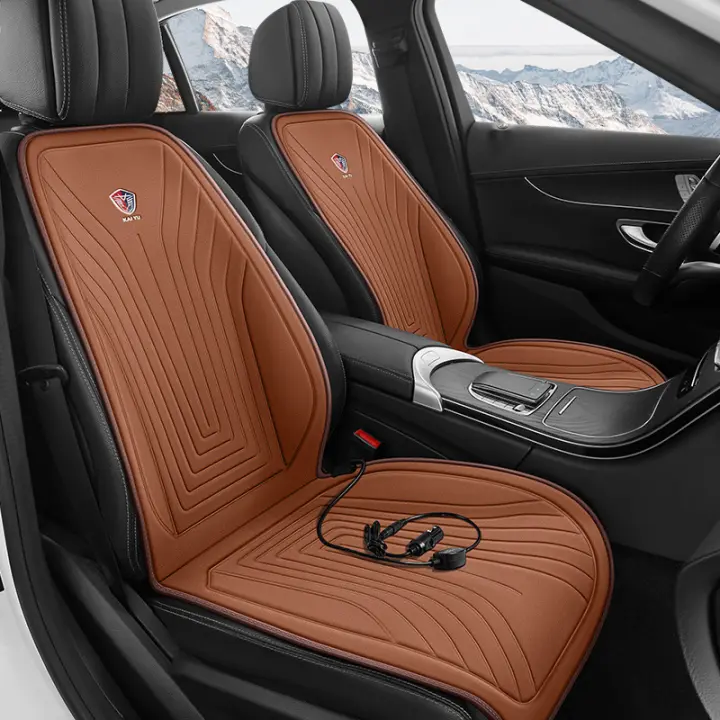 Calienta Asiento De Coche Universal 12V Funda De Almohadilla Calefacción Rápida Para Invierno Funda Caliente Para Asiento De Coche - 1