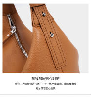 Bolso De Hombro Para Mujer De Cuero Genuino Diseñador Lujo Cowhide Nueva 2025 Bolso Cruzado De Underarm Bolso Baguette Zipper Versátil - details 15