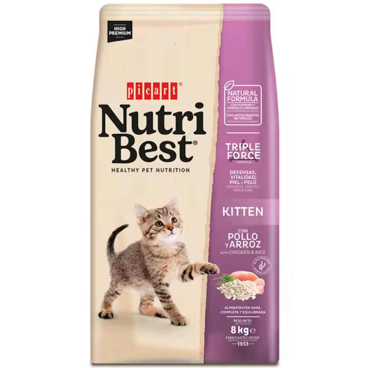 Picart Nutribest Cat Kitten Pollo & Arroz 8 Kg - 1