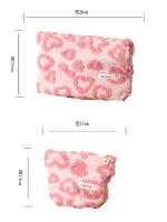 Bolso De Maquillaje Suave Rosa Lindo Portátil Para Cuidado De La Piel Y Almacenamiento De Labiales Estuche De Pincel Coreano De Mano - details 0