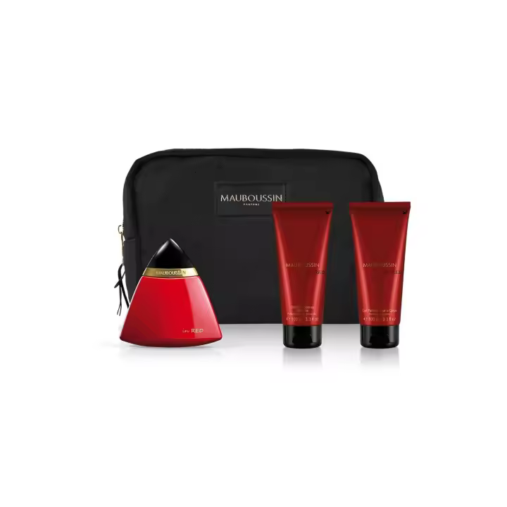Mauboussin In Red EDP para Mujeres - Fragancia ámbar Floral con Notas de Manzana Roja y Rosa de Bulgaria - Estuche Incluido - 1
