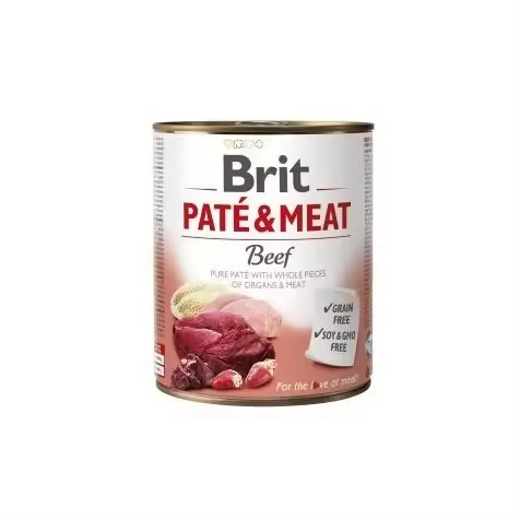 Brit Pate y Carne Ternera Grain Free Adult Latas para Perros 6 x 400 gr - 1