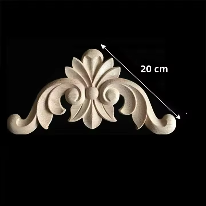 4pc Onlay De Esquina Carved De Madera Para Decoración De Muebles DIY Adorno De Marco Para Armario Y Armario - 1