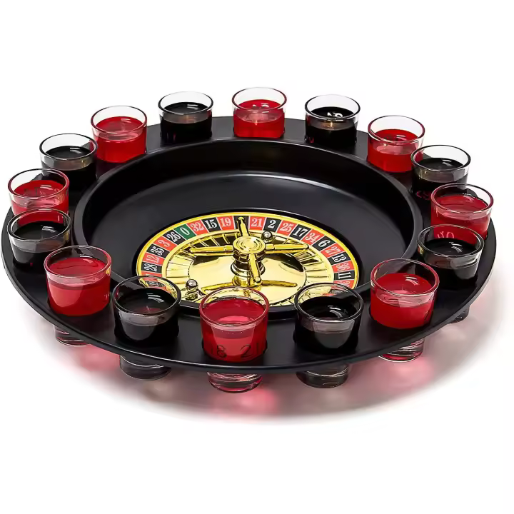 Juego de Beber ruleta, juego de Fiesta with ruleta giratoria, Vagos de chupito y Bolas - 1