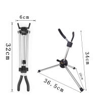 Soporte Tripode Plegable Portátil Para Saxofón Alto Tenor Soprano SLADE Accesorios De Instrumentos De Viento De Plata Material De Acero Inoxidable + Goma - details 1