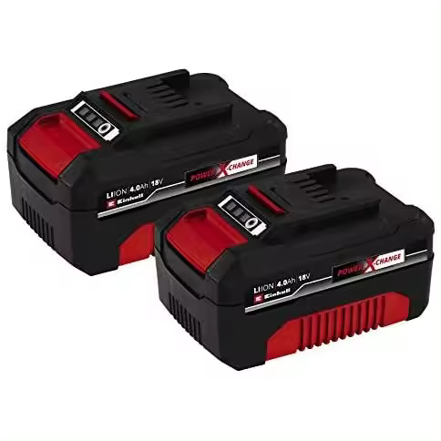 Einhell Pack Doble de Baterías 4,0 Ah Power X-Change para Herramientas y Jardín - 1