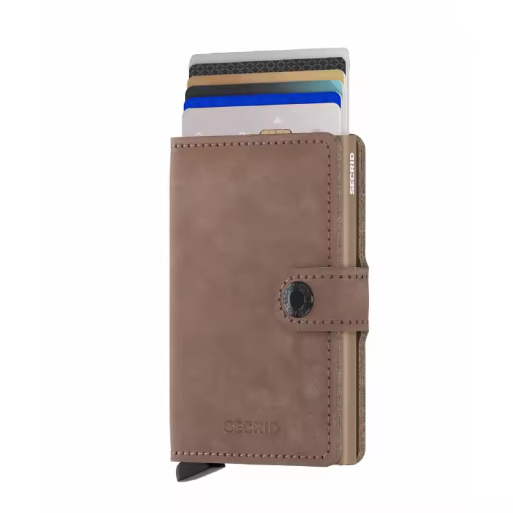 cartera secrid miniwallet vintage marrón topo - 1