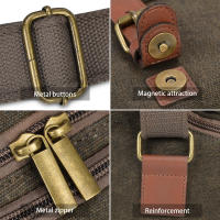 Bolsa De Hombro Para Cámara Cwatcun De Lona Resistente Al Agua Para Canon Nikon Sony Estuche Antichoque Para Lente De Fotografía - details 8