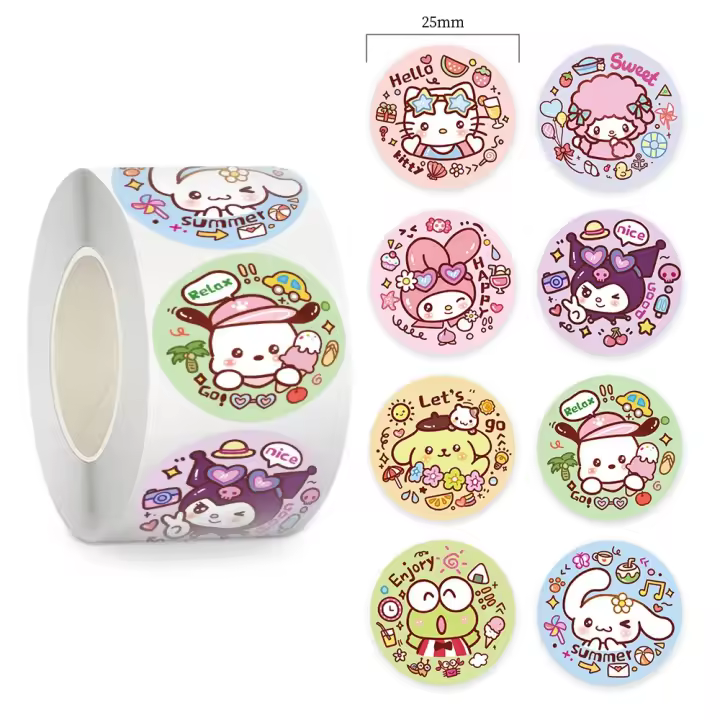 500Pcs Pegatinas Sanrio Hello Kitty Y Melody Decoración Luminosa Impermeable Para Laptop Teléfono Regalos Para Niños - 1