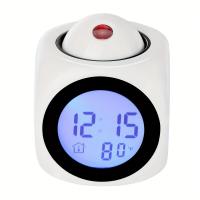 Reloj De Alarma Con Proyección LED Multifuncional Reloj De Voz Para El Hogar Material Plástico Pantalla Digital Moderna - details 3