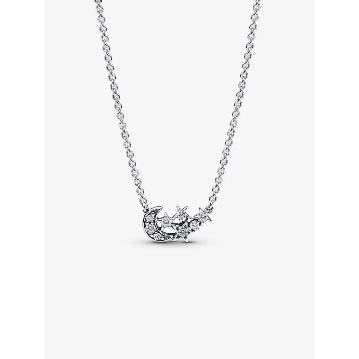 Pandora - Collar de Luna y Estrella brilliant-Plata de Lei - 1