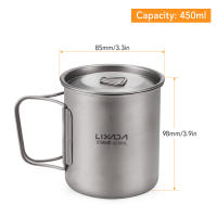 Taza De Camping De Titanio Portátil Con Mano Doblada Adecuada Para Picnic Tamaño 300ml / 350ml / 450ml / 550ml / 650ml / 750ml - details 41