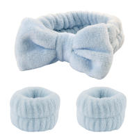 3Pcs Algodón Absorbente Espuma Cabezal Y Muñequera De Spa Para Lavado De Rostro Toalla De Maquillaje Bandas De Cabello Scrunchies Casual Unisex - details 7