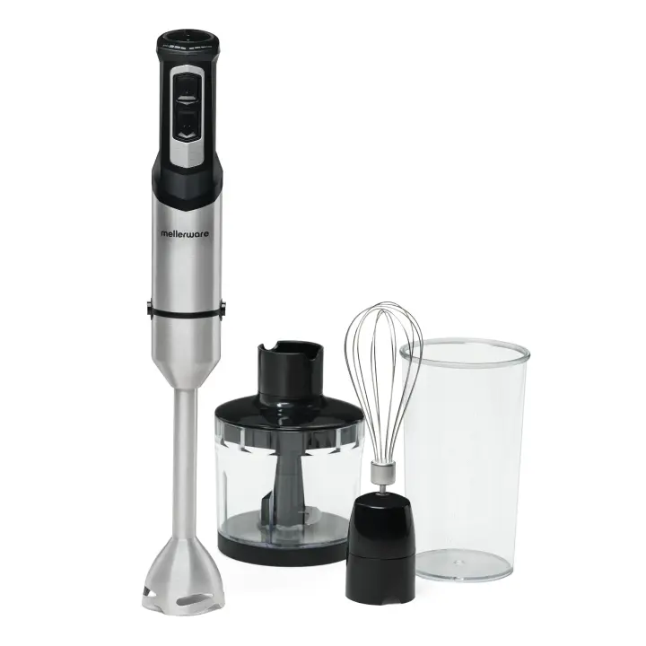 Mellerware - Batidora de Mano Spiro! 1000W. Velocidad regulable. Potente. Cuchillas INOX. Vaso medidor, emulsionador, picador - 1