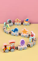 Juguetes De Tren Magnético De Madera Pequeños Para Niños Puzzle De Construcción Magnética Bloques Para Bebés Temática De Transporte Y Animales - details 3