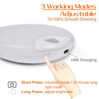 Luz Nocturna LED Con Sensor De Movimiento Luz Decorativa Para Pared Sin Cable Para Dormitorio Estancia Armario Escalera Decoración De Luna - details 8