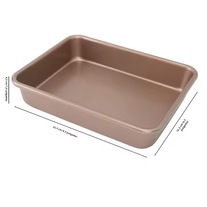 Placa De Horno Rectangular De Acero Al Carbono Tamaño 9/11/13 Pulgadas Resistente a Altas Temperaturas Para Hornear Pasteles Y Panadería Herramienta De Cocina Eco-amigable - 1