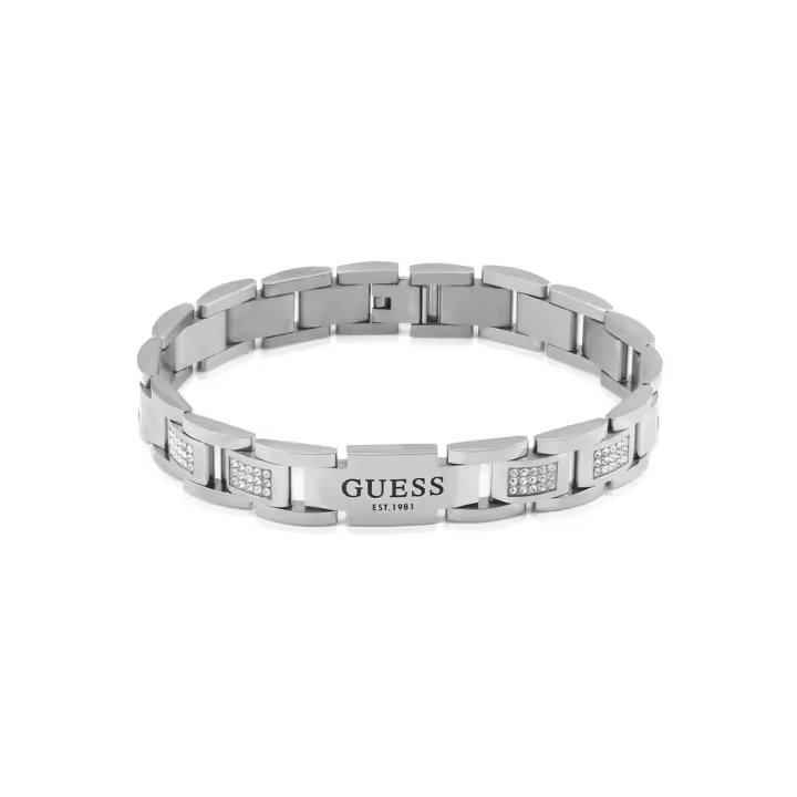 Pulsera Hombre Frontiers De Acero Plateado - 1