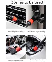 5PCS Cepillo De Lavar Coche Pequeño Herramientas De Detalle Para Interior Automotriz Cepillo De Limpieza Para Salidas De Aire Y Ruedas De Auto Material ABS - details 2