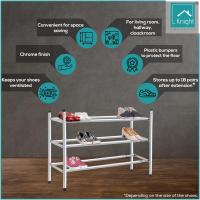 Zapatero Metálico Extensible Elegante Organizador de Zapatos 18 Pares - Versatilidad de Almacenamiento - details 2