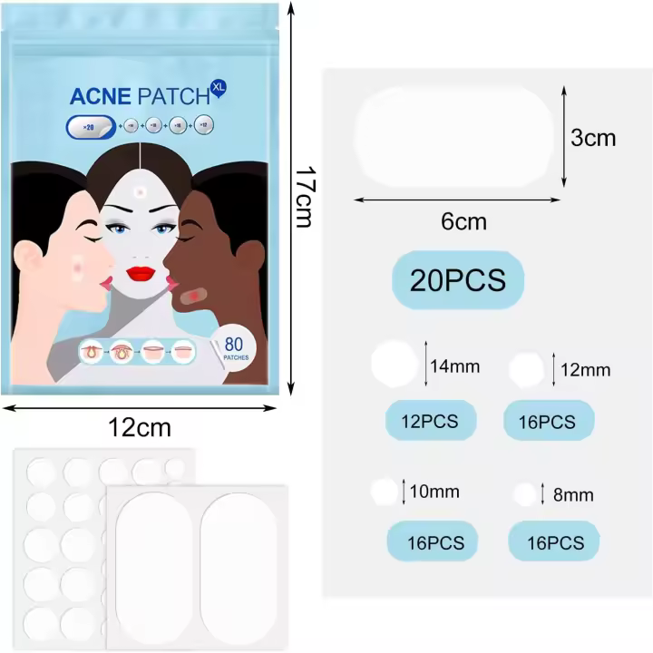 ZC Parches Granos Pimple Patches Parches Acne Aceite De Árbol De Té Y Ácido Salicílico Acne Patch Invisibles Y De Absorción Impermeable Pueden Deshacerse Acné Rápidamente (80 piezas) - 1