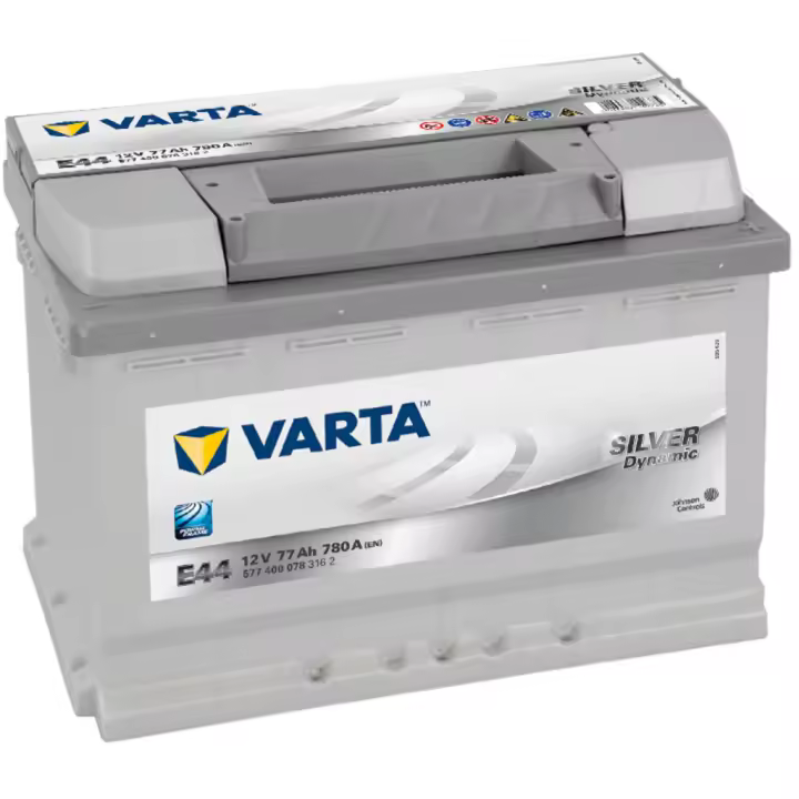 Batería Varta E44 Silver Dynamic 12V 77Ah/780A - Calidad Alemana para Vehículos con Alto Consumo Eléctrico - 1