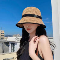 Sombrero De Pescador De Paja Panamá Para Mujer Protección UV Plegable Estilo De Olla De Verano Con Costuras Huecas - details 3