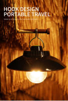 Lámpara Portátil LED Retro Para Camping Con Gancho Y Batería Integrada Recargable Luz De Ambiente Cálida Para Exterior - details 12