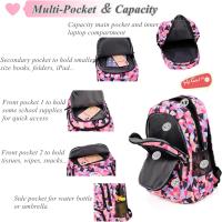 Mochila infantil con estampado geométrico de 18,89 x 9,44 x 12,99 pulgadas, adecuada para niñas, niños, estudiantes de primaria, mochilas y mochilas escolares para estudiantes de secundaria - details 0