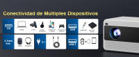 Proyector Portatil, Proyector 1080P Nativo con WiFi y Bluetooth, 16000 Lúmenes Proyectores Cine en Casa Soporte Zoom Eléctrico Enfoque para iOS y Android HDMI/USB/TV Stick/PS5/Laptop - details 6