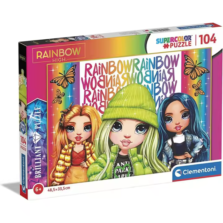 Puzzle infantil 104 piezas con muñecas de Rainbow High de Supercolor - 1
