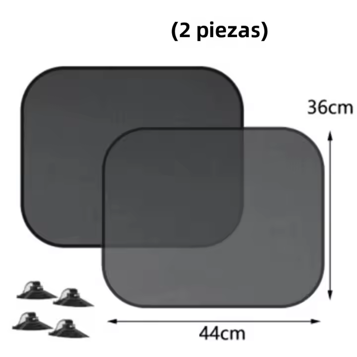 EAFC Cortina De Sol Para Coche Portátil Suministros Automotrices Con Ventosa De Vidrio Cubierta De Estilo Para Ventanas Laterales Material No Tejido Peso Ligero - 1