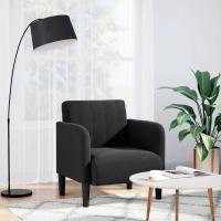 vidaXL Sillón con reposabrazos Terciopelo 54 cm en color Gris claro/Amarillo/Negro y más - details 2