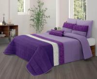 STARLEY-Colcha decorativa KELLY , con cojines relleno incluido,edredones cama edredon bouti calidad superior,Cómodo y duradero vale para Cama135/150cm Tamaño 250x260cm,Po 100%,Fabricadoliester en portugal - details 0