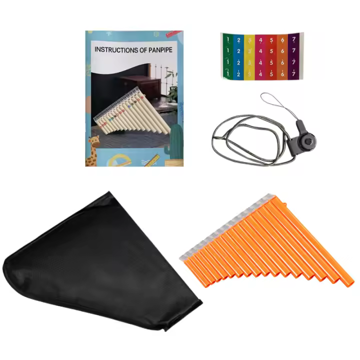 Flute De Pan Con 16 Tubos En Llavera G-A2 Instrumento De Viento Tradicional Chino De Abeto Con Bolsa De Transporte - 1