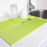 Alfombrilla De Drenaje Para Cocina De Silicona Grande Organizador De Trabajos Para Platos Y Cubiertos Alfombrilla De Secado Para Fregadero Estilo Europeo Eco-amigable - details 5