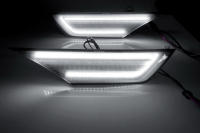 Luces Laterales LED Amarillas Y Blancas Para Honda Civic 2016-2020 Lente Negra Fumada Indicador De Lateral Repetidor De Luz - details 5