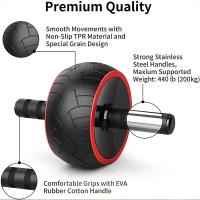 Kit De Entrenador Abdominal Silencioso Y Desmontable Ab Wheel Para Ejercicios De Fortalecimiento Core Adecuado Para Gimnasio Doméstico Equipo De Fitness - details 7