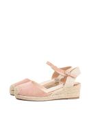 Lyla Wang alpargatas doradas cuñas bajas de esparto con plataforma mujer con plantilla acolchada - details 14