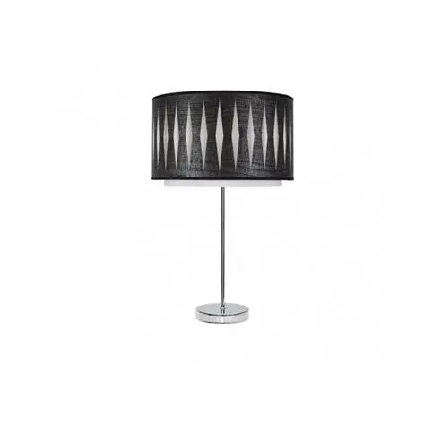FABRILAMP Lámpara de Mesa Sobremesa Alto Alexandra 1xe27 Cromo/madera Negra 61x30x30 Cm - Diseño Elegante - 1