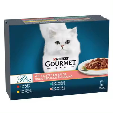 Purina Gourmet Perle Pack Finas Láminas En Salsa Para Gatos 8 X 85 Gr - 1