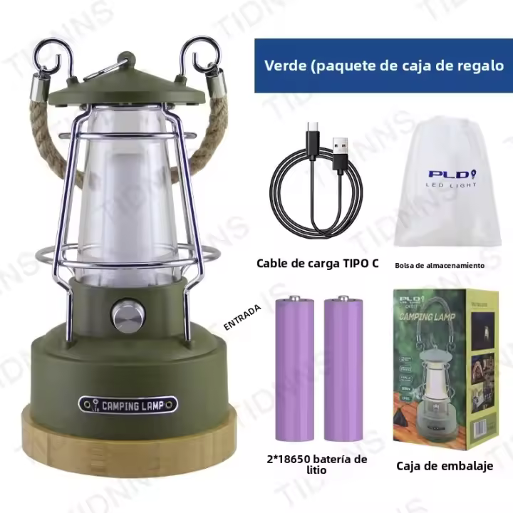 Lámpara Portátil Para Camping Luz De Torcha Retro Para Acampar Iluminación Exterior Torches Con Dimming Sin Escala Para Viajes - 1